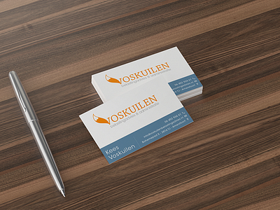Businesscards for Voskuilen Belastingadvies brand businesscards fox logo