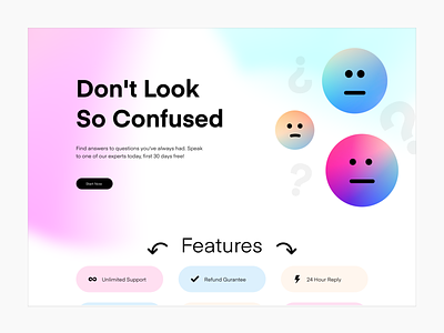 Colourful Gradient Landing Page