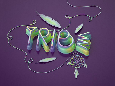 Tribe 3d type typography