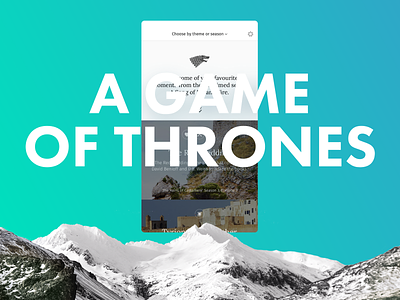A Game of Thrones app futura game of thrones gradient ios mobile typogaphy ui ux visual design