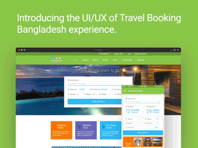 TBBD - Website & Mobile App bangladesh design flat flight booking hotel booking material material ui tour booking travel