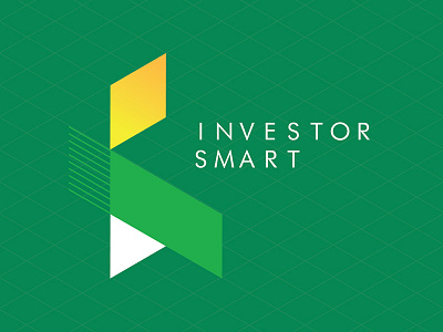 Investorsmart - Logo Design brand identity isometric isometric logo isotrophic logo perspective