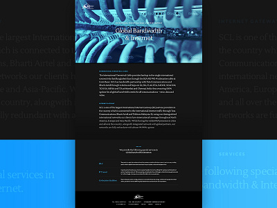 Summit Communication - Website Design bandwidth blue corporate dark ui electric blue isp it provider tech landing telecommunication