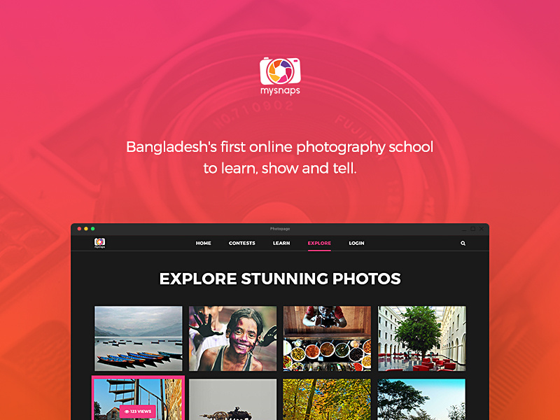 Mysnaps - Website Design dhaka ice9 bangladesh photo gallery flickr photo voting photo contest photography photo school drik robi