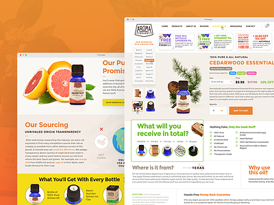 Essential Oil - Commerce Portal aroma therapy ecommerce essential oil herbal herbal medicine orange scent ui web design yellow