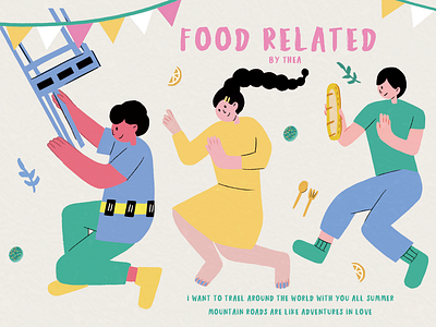 Food related design illustration