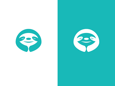 Sloth Logo app hourglass logo mint sloth