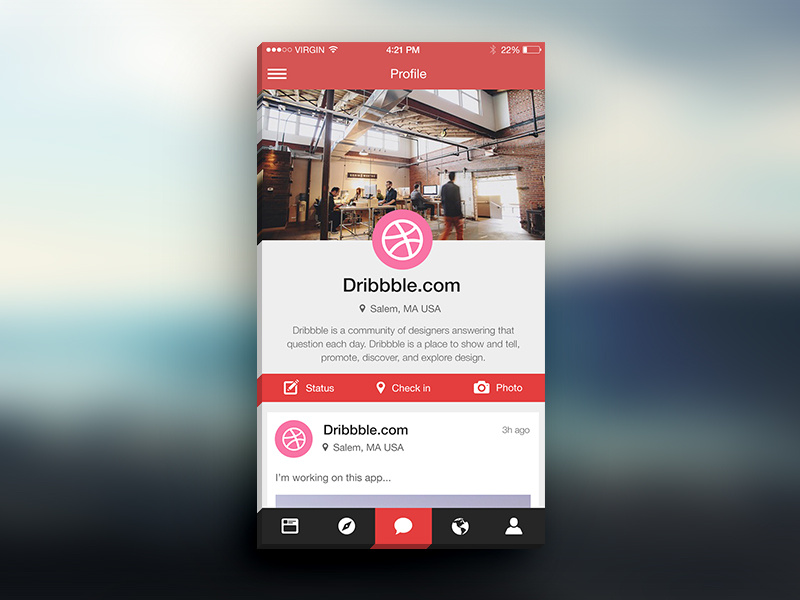 Profile Screen for iOS App by Shkodran Arifi on Dribbble
