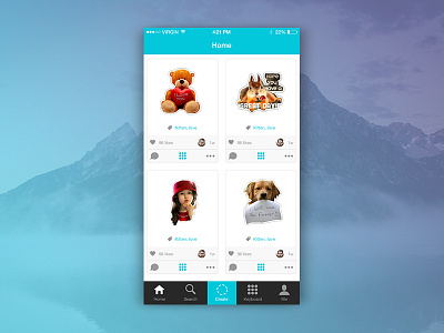 Home screen of Slickr App