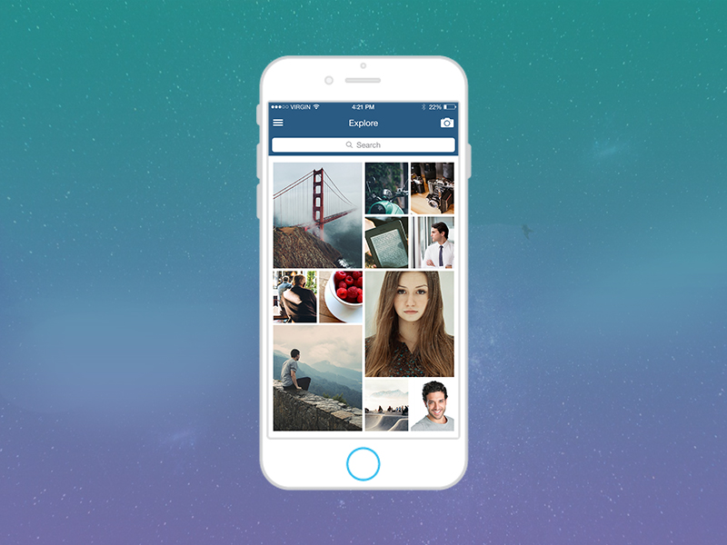 Instagram Explore Screen by Shkodran Arifi on Dribbble