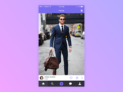 E-commerce social app - Home screen clothes design e commerce fashion home ios networking social