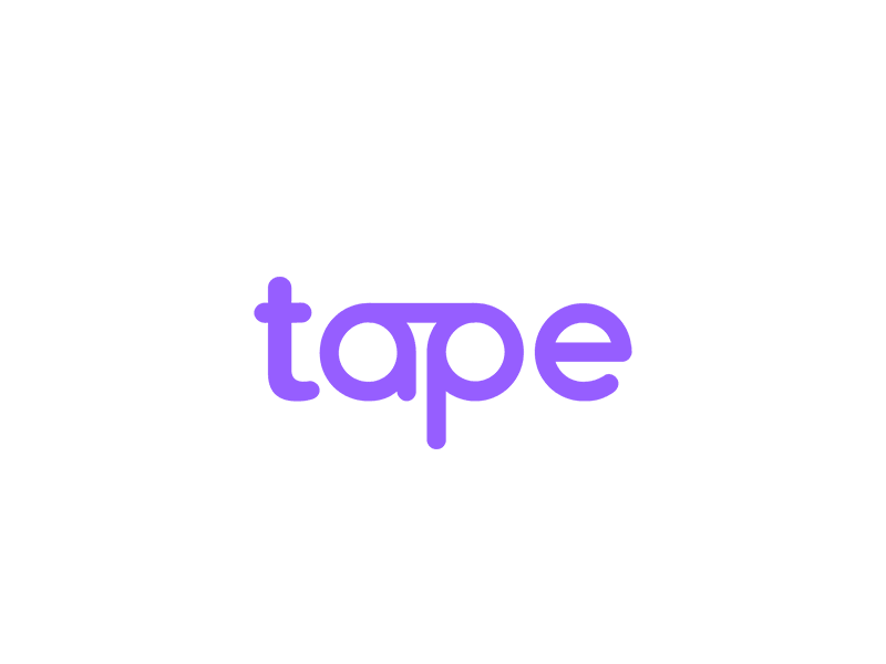 Tape Brand brand cassette eye logo logotype purple tape work
