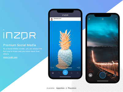 iNZDR - Premium Social Media app appstore camera gallery home inzdr ios livephoto media premium social timeline