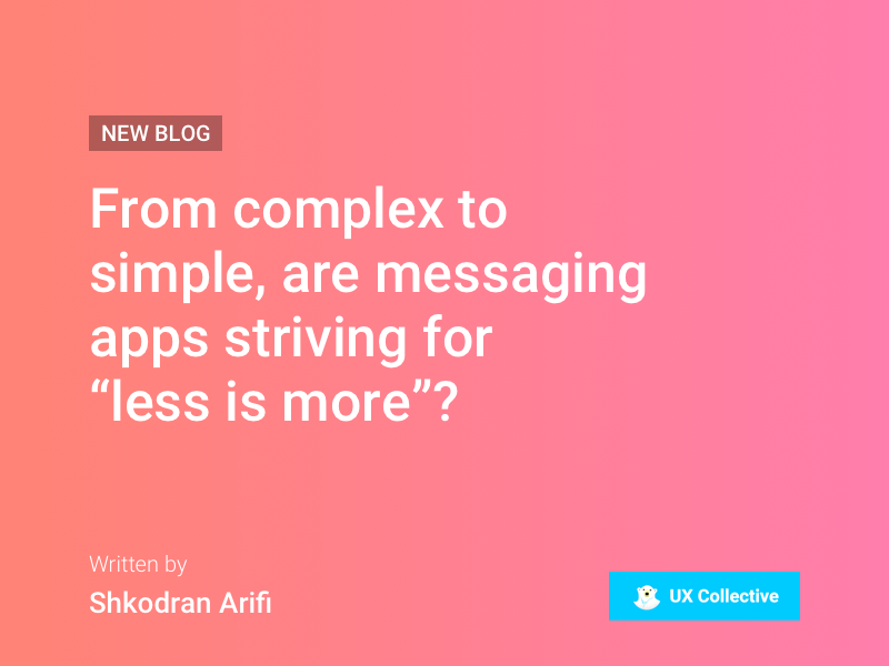 New blog ux ui design uxcollective messaging app illustration app