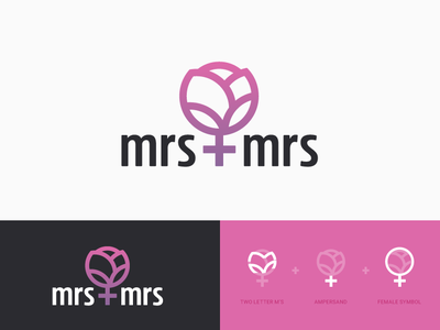 Mrs&Mrs - Logo Design branding design icon logo logo design love minimal vector