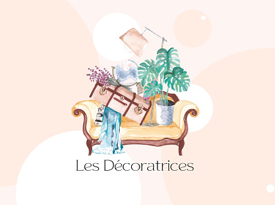 Les Décoratrices // Branding & Illustration branding design graphic design illustration logo watercolor
