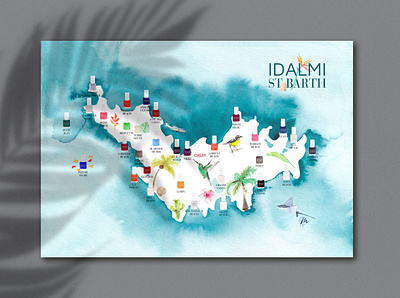 Idalmi St Barth // Illustration branding graphic design illustration print watercolor