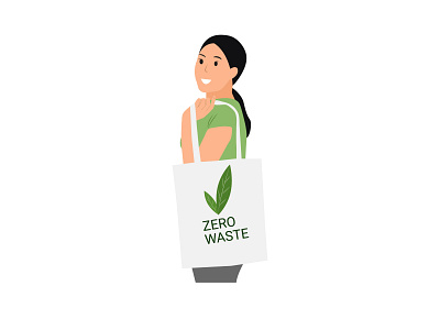 eco bag design illustration vector
