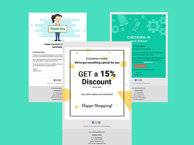 Email Templates Collection cover design email design social media website