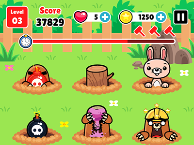 Game Play MOLES ATTACK game ios iphone