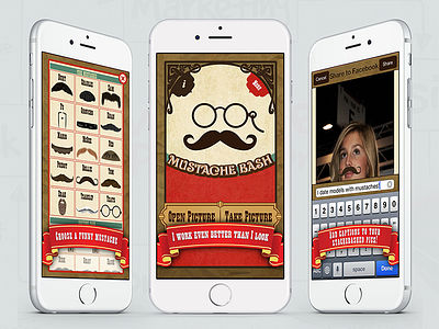 Mustache Bash android ios ui ux web