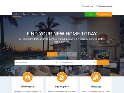 Real Estate Landing Page landing ui ux web