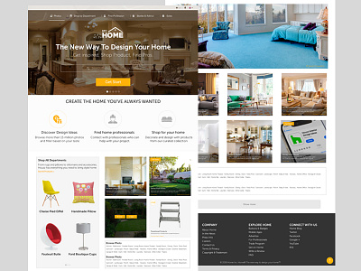 My Home landing page ui ux web