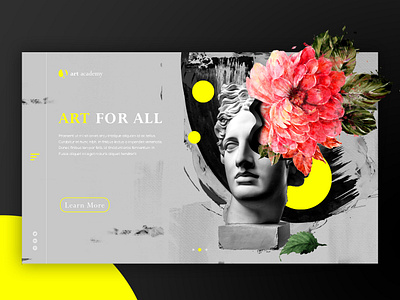 Art Academy Website design illustration minimal ui ux web website