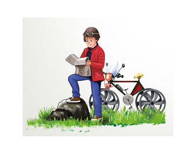 Sefer bike character character illustration characterdesign children children art children book children books children illustration design illustration travel