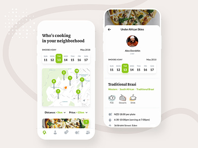 Dine-At-Mine / Food Ordering App app interface ios minimal mobile app profile ui ux