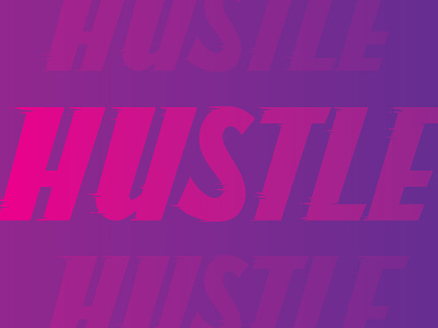 Hustle Type fast hand type hustle pink purple speed typography vector