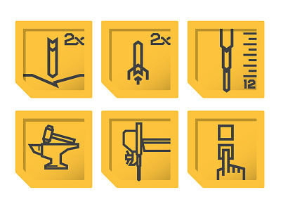 Icons anvil boat buttons icon illustration line