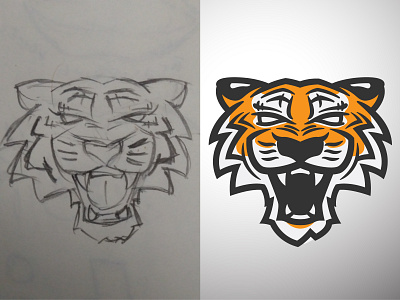 Tiger Sketch to Vector
