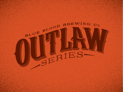 Outlaw beer brew heritage outlaw typography western wild west