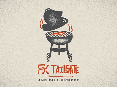 Duckgrill charcoal fork grill grillout hotdog icon illustration kickoff rubber duck tailgate typography