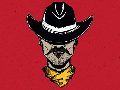 Cowboy Chronicles bandana cheyenne cowboy design distilling frontier illustration merchandise shirt sticker vector wild west wyoming