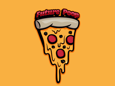 Future Poop: Pizza cheese crust drip drippy food future futurepoop illustration lunch pepperoni pizza poop slice snack vector
