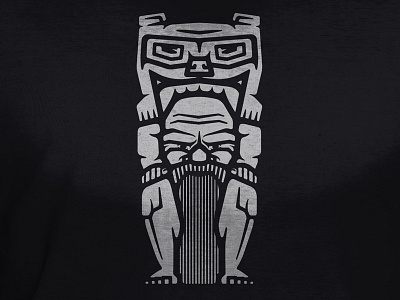 Bear Spirit Totem bear beard carve graphic old man spirit t shirt totem vector within the fold wood