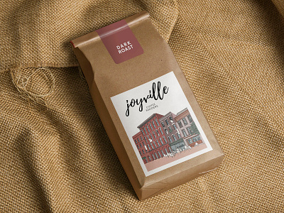 Joyville coffee city illustration coffee bag coffee branding coffee packaging coffee pouch urban design