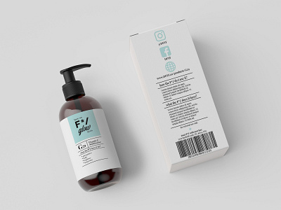 F*/ Glow bold design cosmetic packaging minimal design packaging design pastels