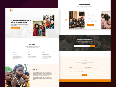 HDCF - Landing page design charity design figma landing page ngo product design ui user experience user interface design ux