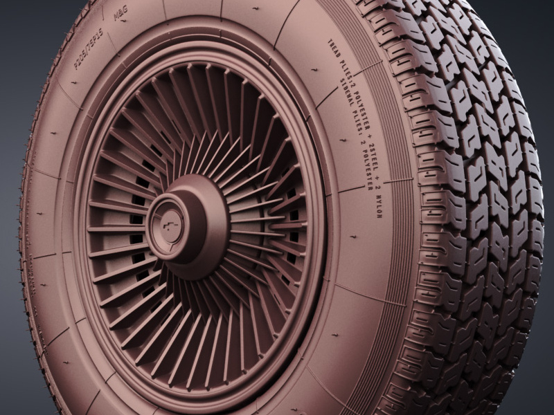 Bolt On Wheels car corvette wheel 3d render cg cgi awesome denbrooks tire clay stingray