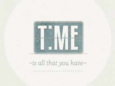 T:ME brooks illustration poster time type typography