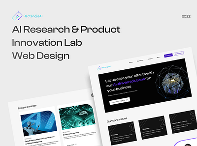 AI Research & Product Website Landing page Design ai landing page product design ui