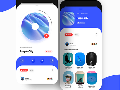 A Live Broadcasting App design product design ui