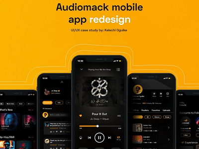 Audiomack mobile app redesign (concept) branding design product design ui