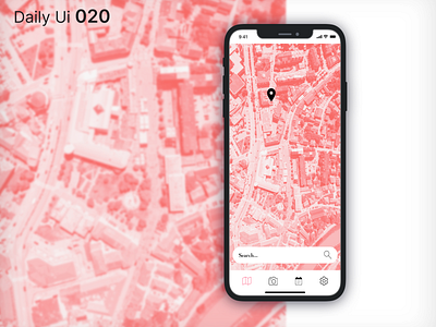 Daily Ui 020 - Location Tracker app daily ui dailyui design location map product design red ui uidesign ux