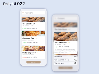 Daily Ui 022 - Search app breakfast croissant daily ui dailyui design food french light search ui uidesign ux