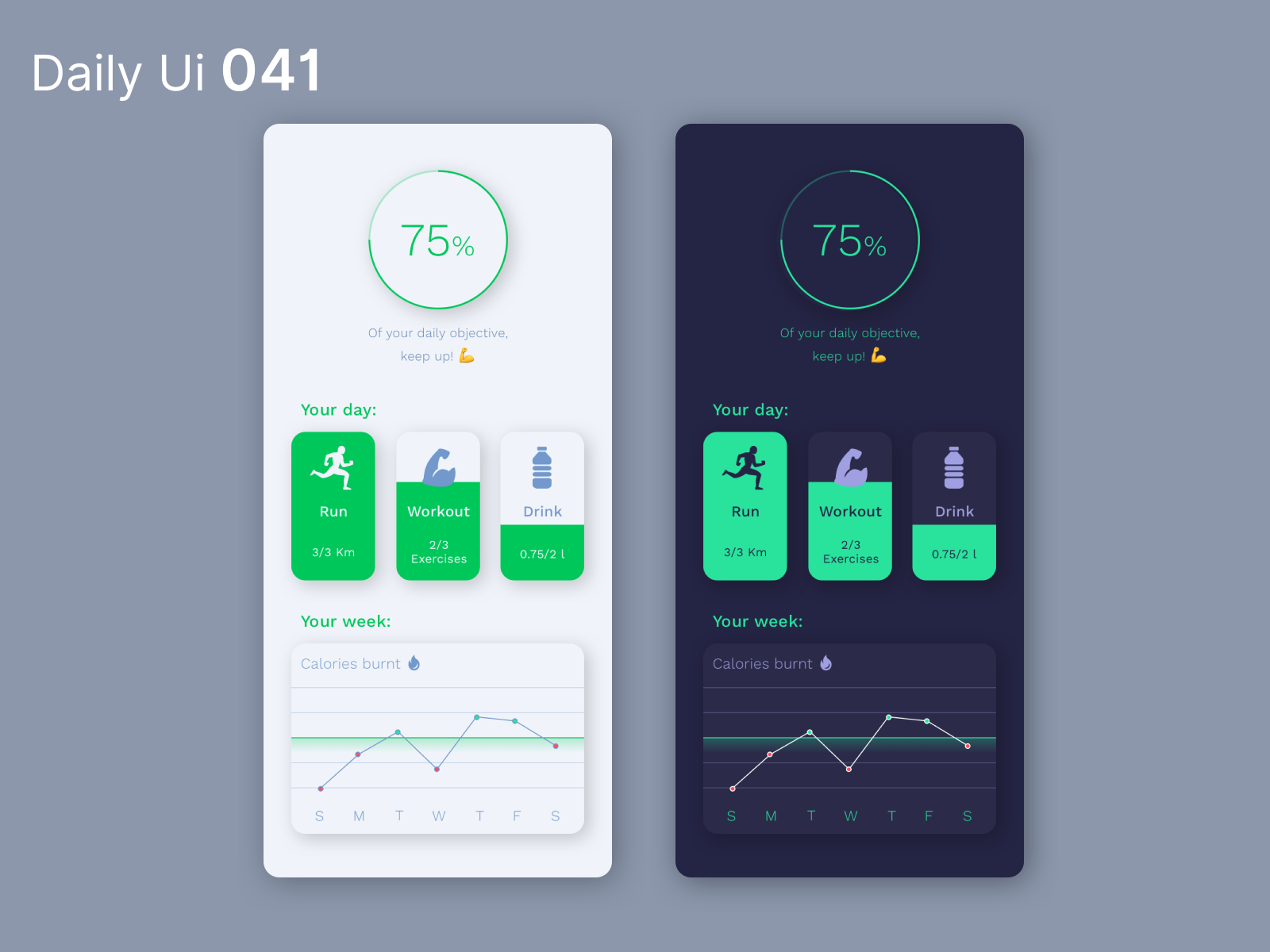 Daily Ui 041 - Workout Tracker by Victor Pérouse on Dribbble