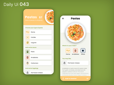 Daily Ui 043 - Food Menu app colors daily ui dailyui design food icons italia italian food order ui ui design uidesign ux vector